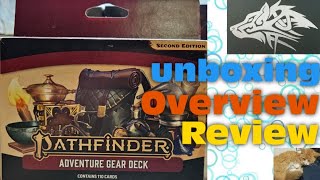 🐲 Unboxing, overview & review of Adventure gear deck for Pathfinder 2nd edition , Paizo publishing