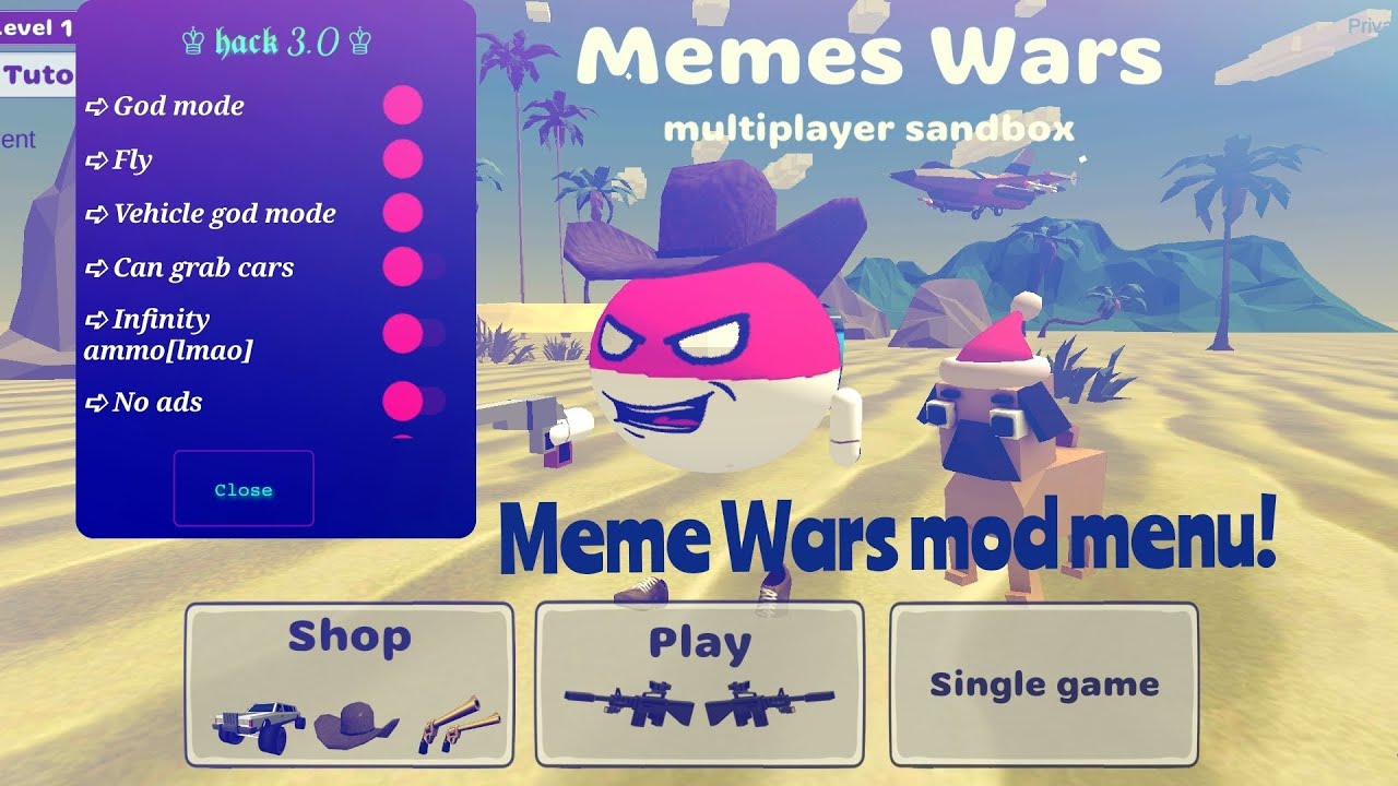 Memes Wars v4.9.097 MOD APK (Mega Mod, God Mode, Max Level) Download