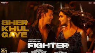 Hos nahi sham se sher khul gaye | fighter movie song | Hrithit roshan deepika p,