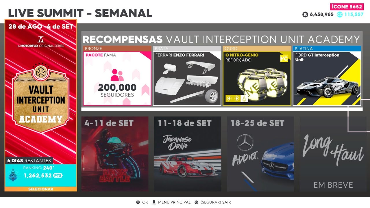 The Crew 2, Vault interception unit academy Summit + Pro settings.