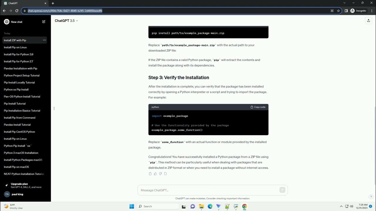 how-to-install-zip-file-using-pip-youtube