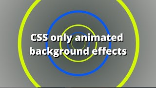 Tunnel animation CSS | CSS only animated background effects