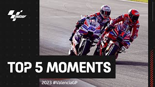 Thumbnail for Top 5 MotoGP™ Moments 🤩 | 2023 #ValenciaGP