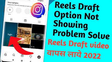 How To Recover Instagram Reels Drafts Video || Instagram Reels Drafts Video Not Showing Problem Fix