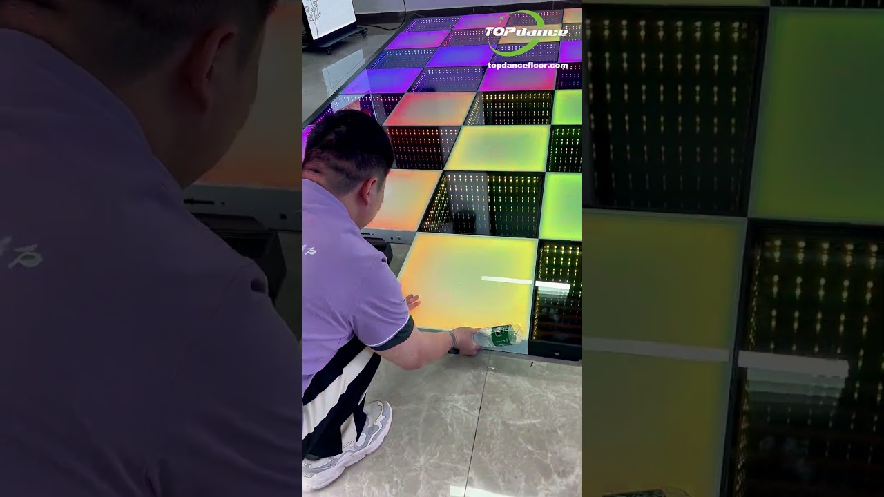 TOP DANCE LED Dance Floor Tiles | Magnetic 3D LED Dance Floor for Weddings & Event Rental