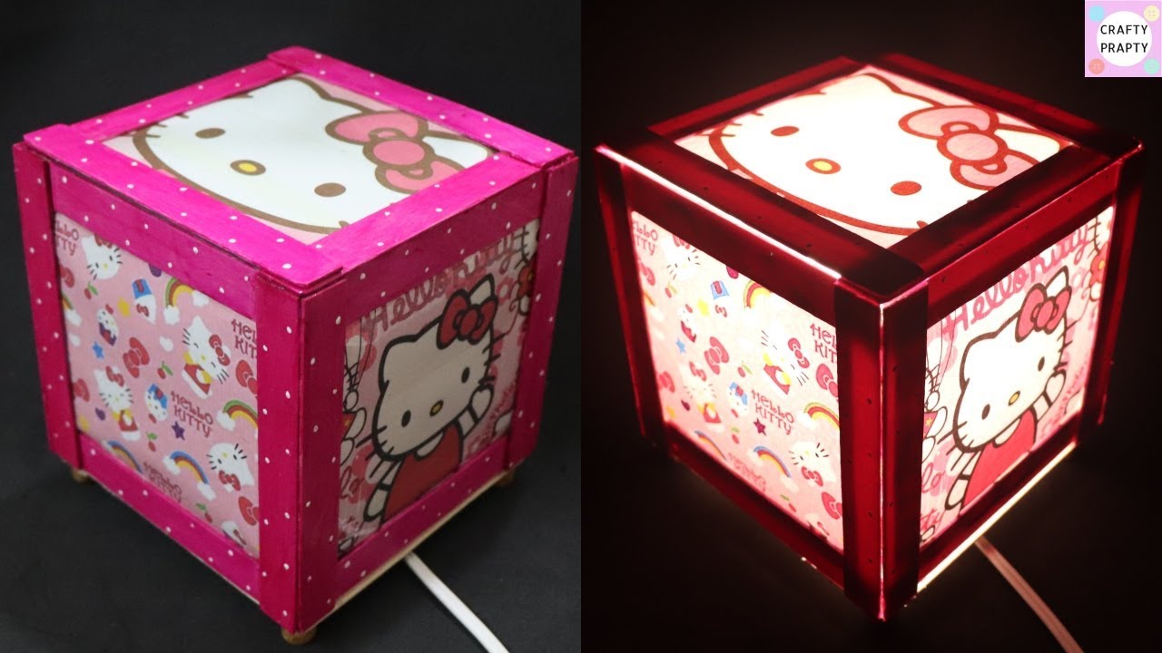 Black Paper Ceiling Shade Hello Kitty 