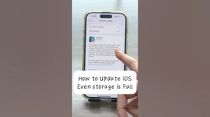 😏How to Update iPhone Even with Low Storage? HERE!✅(iOS 18.5)#fyp