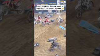 Difference Between a SANDBAGGER & a Beginner #dirtbike#motocross#racing#fyp#iphone#viral#bike#rider