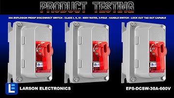 30A Explosion Proof Disconnect Switch - Class I, II, III - 600V Rated, 3-Pole - Handle Switch - Lock
