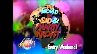 The World Of Sid & Marty Krofft Pt 2 1996 Fam Tv Commercials, Promos, Intros Family Channel