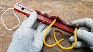 Unique "Horizontal" Hidden Ball Slingshot | Wooden DIY