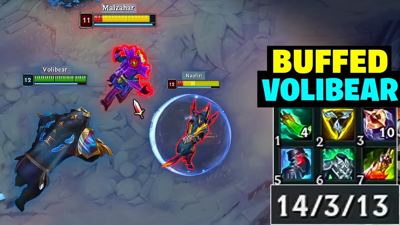 Gold Player Plays BUFFED Volibear to Carry his Team In Ranked !!