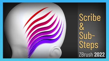ZBrush 2022 - Scribe Chisel Brushes, and the new Stroke Substeps and Curve Modifiers!