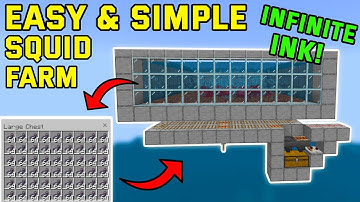 EASY & SIMPLE SQUID FARM in Minecraft bedrock 1.21 (bedrock/mcpe/ps4/xbox)