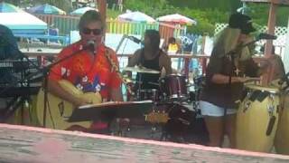 The Barefoot Man performing BEC at Nippers on Great Guana Cay July 2010