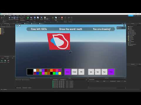 Roblox demo - Paintable canvas (with Fill tool)