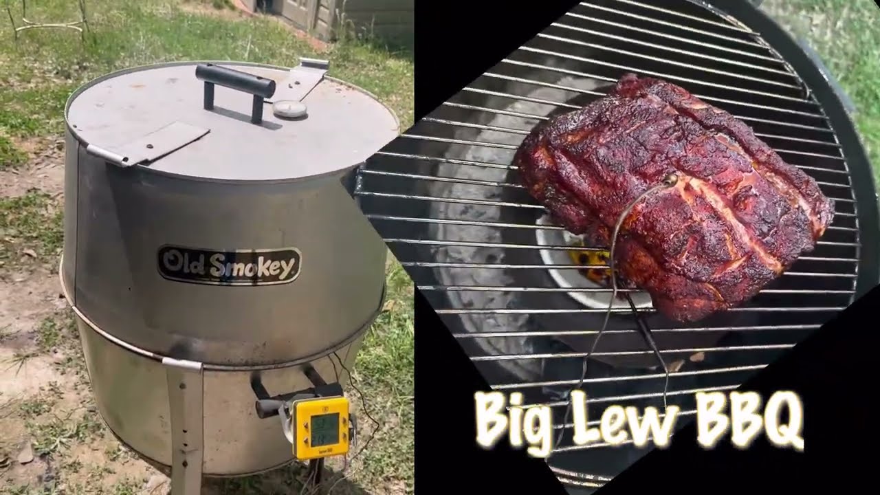 Pulled Pork on an Old Smokey w/ Vortex and Square Dot.