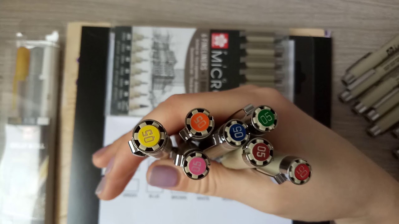 Тест и обзор лайнеров Sakura Pigma Micron и гелевых ручек Gelly Roll