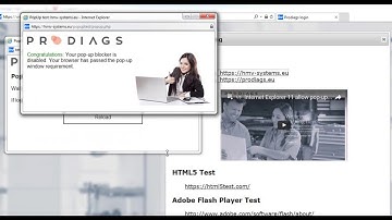 Internet Explorer 11 allow pop-ups from Prodiags
