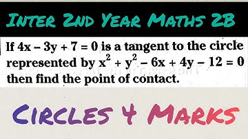 Inter 2nd  Year Maths 2B circles in telugu@maths naresh eclass