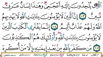 (24) تلاوة بصوت القارئ هزاع البلوشي سورة النحل، الآيات: 103-106