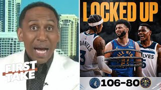 FIRST TAKE | "Edwards has a superteam!" - Stephen A. reacts Wolves 106-80 bury Nuggets for 2-0 lead