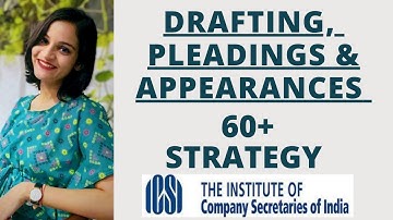 Drafting, Pleadings & Appearances Strategy | CS Professional