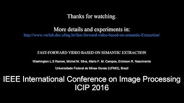 [ICIP 2016] Fast-Forward Video Based on Semantic Extraction