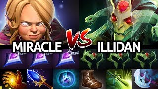 MIRACLE Invoker VS Illidan Medusa Epic Battle Top Immortal Mid Lane 7.22 Dota 2