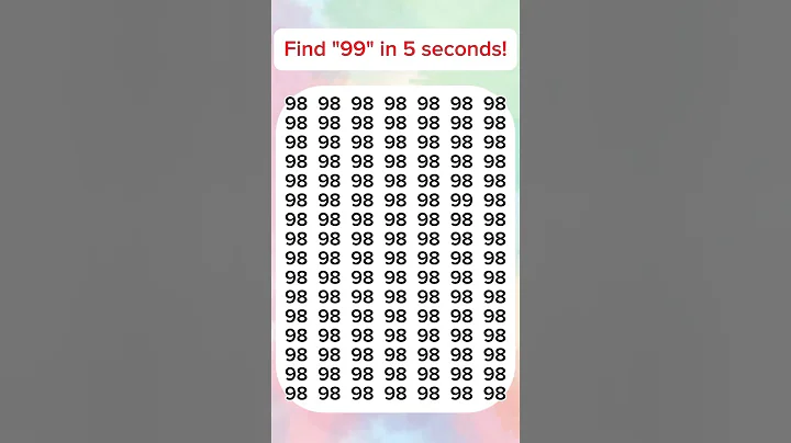 Only 1% Can Spot the Hidden "99" in 3 seconds! 🔍 | Brain Puzzle Challenge #shorts #puzzlegame