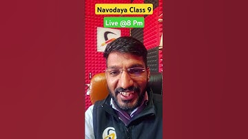 Navodaya Class 9 Exam 2025 Important Live Session 🔥