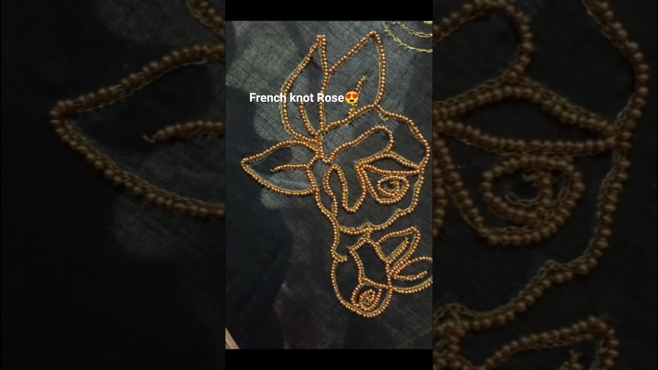 Aari work french knot rose flowers😍 