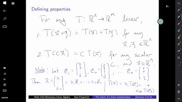 Matrix of a Linear Transformation