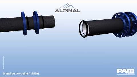 ALPINAL Pipe coupling sleeve animation - Saint-Gobain PAM