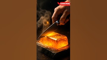 Molten Gold 🪙ASMR slice #ai #aiart #asmr #asmrsounds #satisfyingvideo