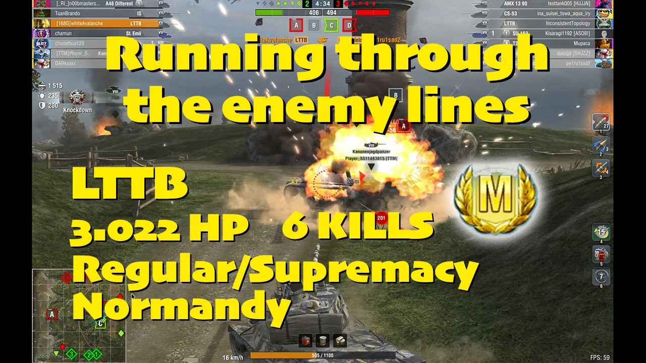 168GUNNERS | LTTB | 3K HP | 6 KILLS | ACE | Normandy | 