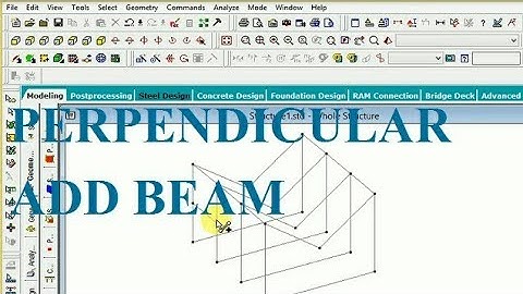 #How to use perpendicular add #beam in different node with the help #staad proStaad pro tutorial-15#