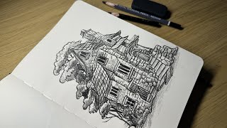 How to Draw a Fantasy House - Step-by-Step Drawing Tutorial for Beginners