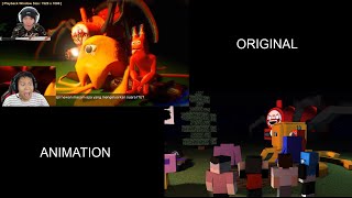 ORIGINAL VS ANIMATION  Garten of banban 4 part 1