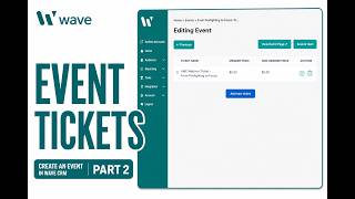 How to Create an Event in Wave CRM Tickets Vouchers Publishing - Part 2