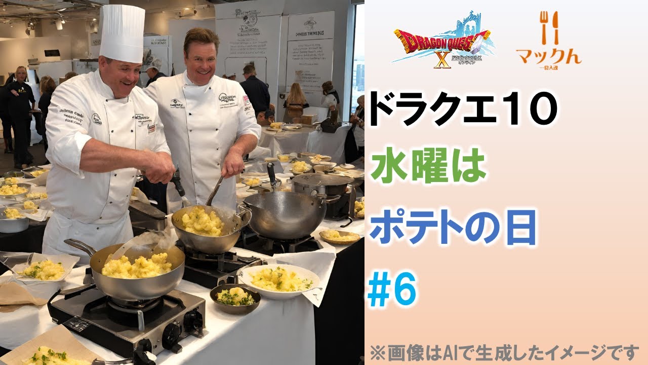 【ドラクエ10 実況】【プレイベ】【参加型】【マックん】第6回　水曜はポテトの日　2024/01/10【Dragon Quest X Live Cooking Event】