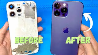 I Restore Destroyed iPhone XR and Turn it into an iPhone 14 Pro Deep Purple | xr to 13 pro | Mumbai