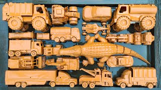 Cleans Crocodile, Mini Tracktor, Racing Car, Garbage Truck, Army Truck, Train, Dump Truck