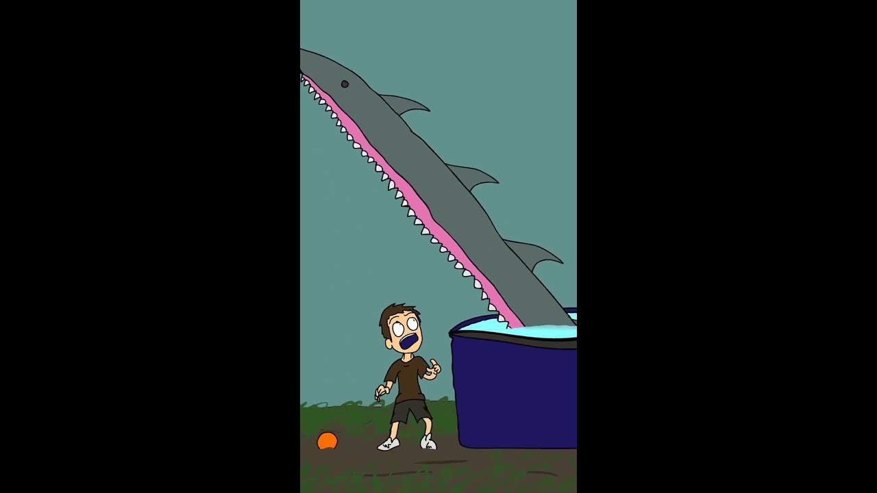 Beware Of Sharks In The Pool Shorts Shark Animation