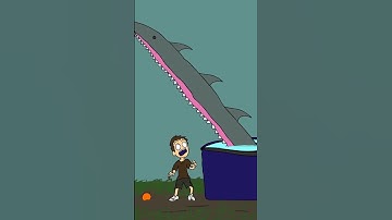 Thumbnail of Beware of sharks... in the pool? 🐟 #shorts #shark #animation