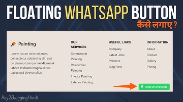 How to Add Floating Whatsapp button in Blogger & WordPress