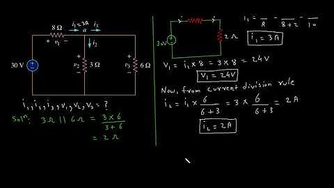 Example 2.8 find currents and voltages in the circuit? | Electrical Engineering