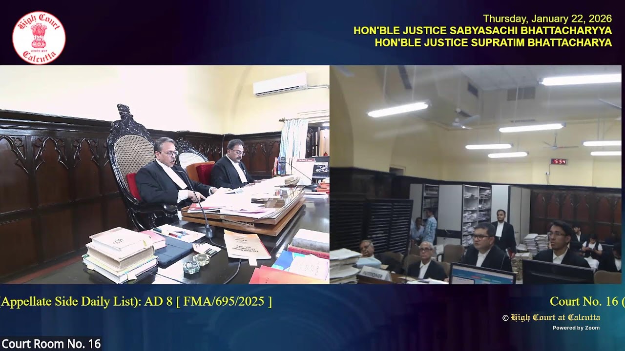 22 January 2026 | Court No. 16 | Live Streaming of the Court proceedings.