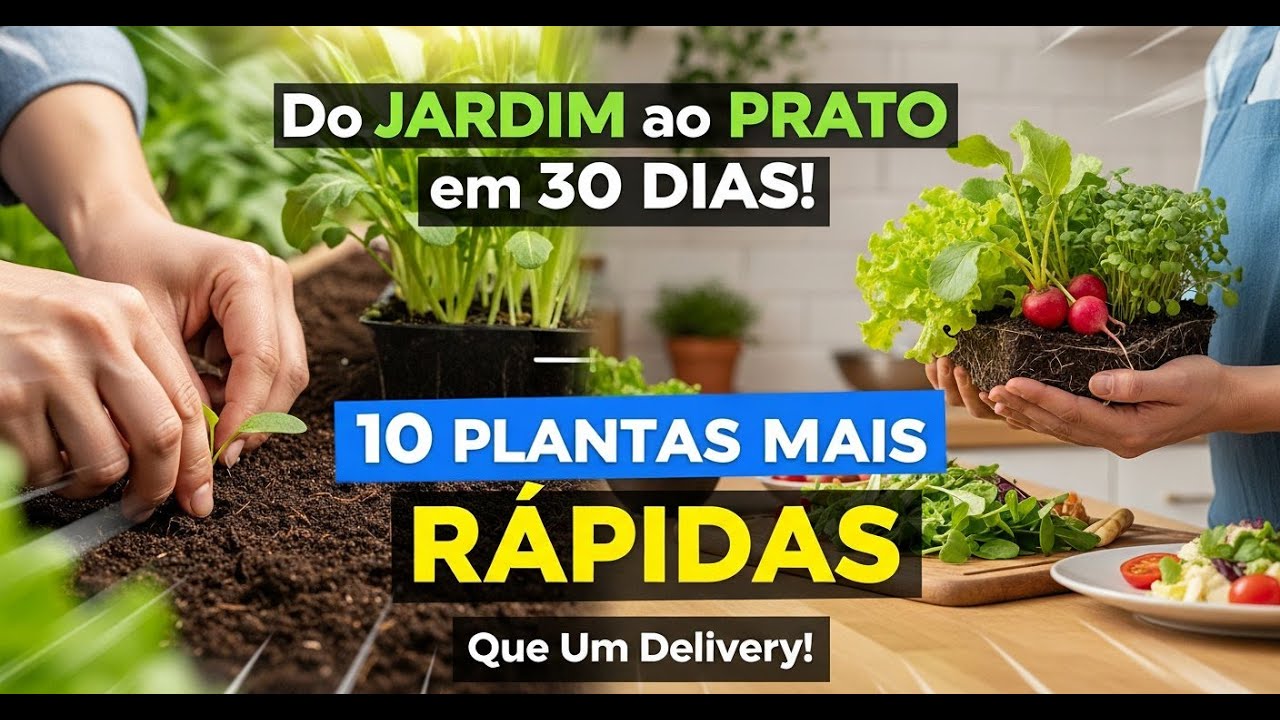 10 Plantas Que Dão Comida Orgânica Mais Rápido que Fast Food (em 30 a 45 Dias) #hortaemcasa