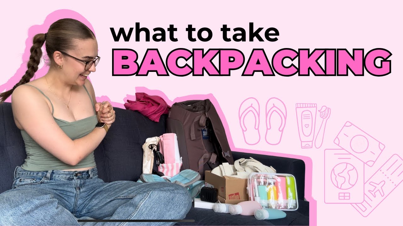 What do I need for BACKPACKING?!! Everything I got pre-travel!! | Rebecca Marie